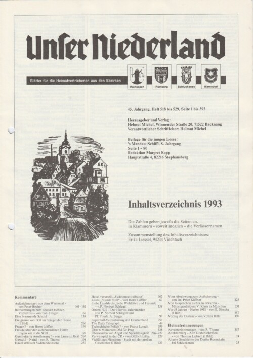 Inhaltsverzeichnis 1993