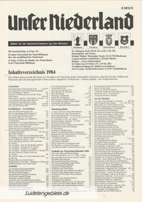 Inhaltsverzeichnis 1984