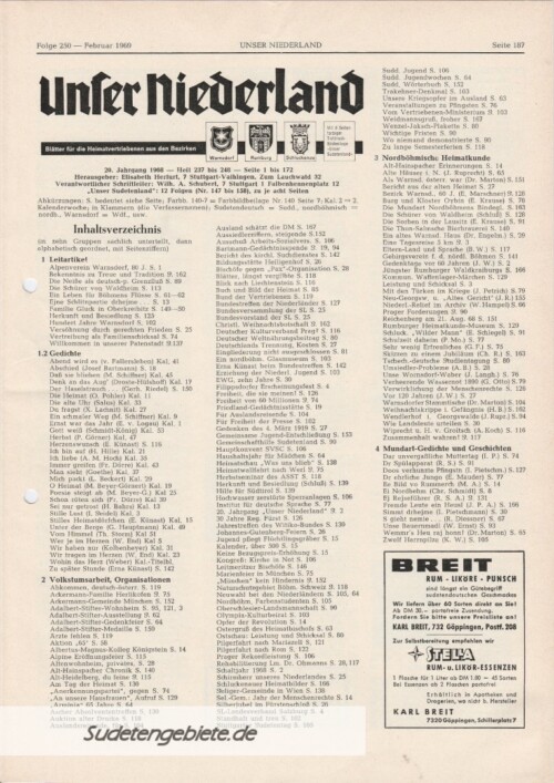 Inhaltsverzeichnis 1968