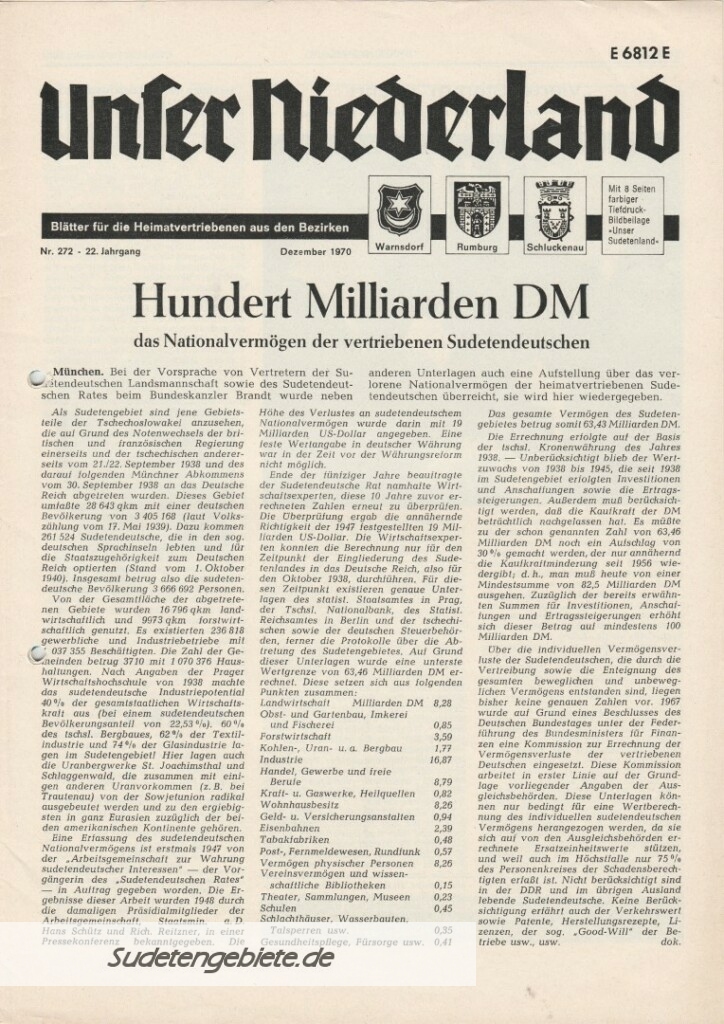 Städte und Gemeinden bis heute Nr.272 Dezember 1970 Deutsche in