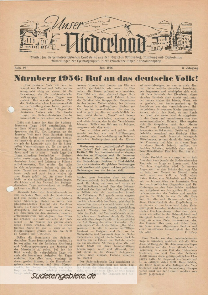 Juni 1956 Städte und Gemeinden bis heute