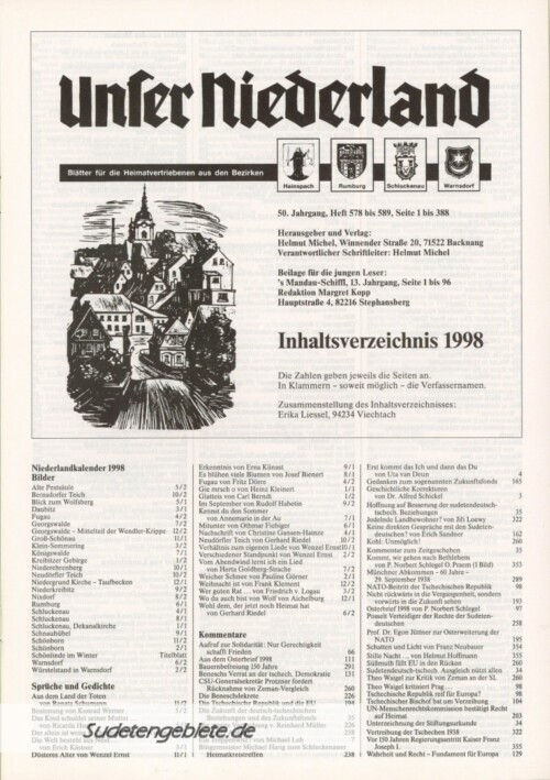 Inhaltsverzeichnis 1998