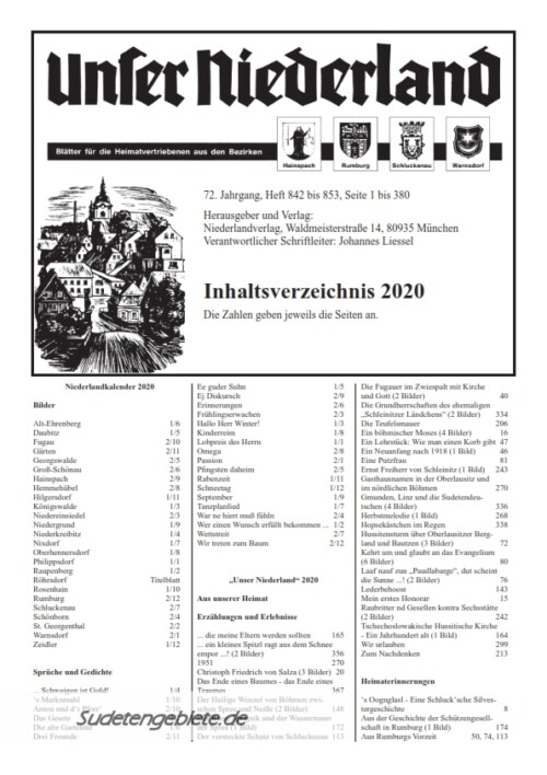 Inhaltsverzeichnis 2020